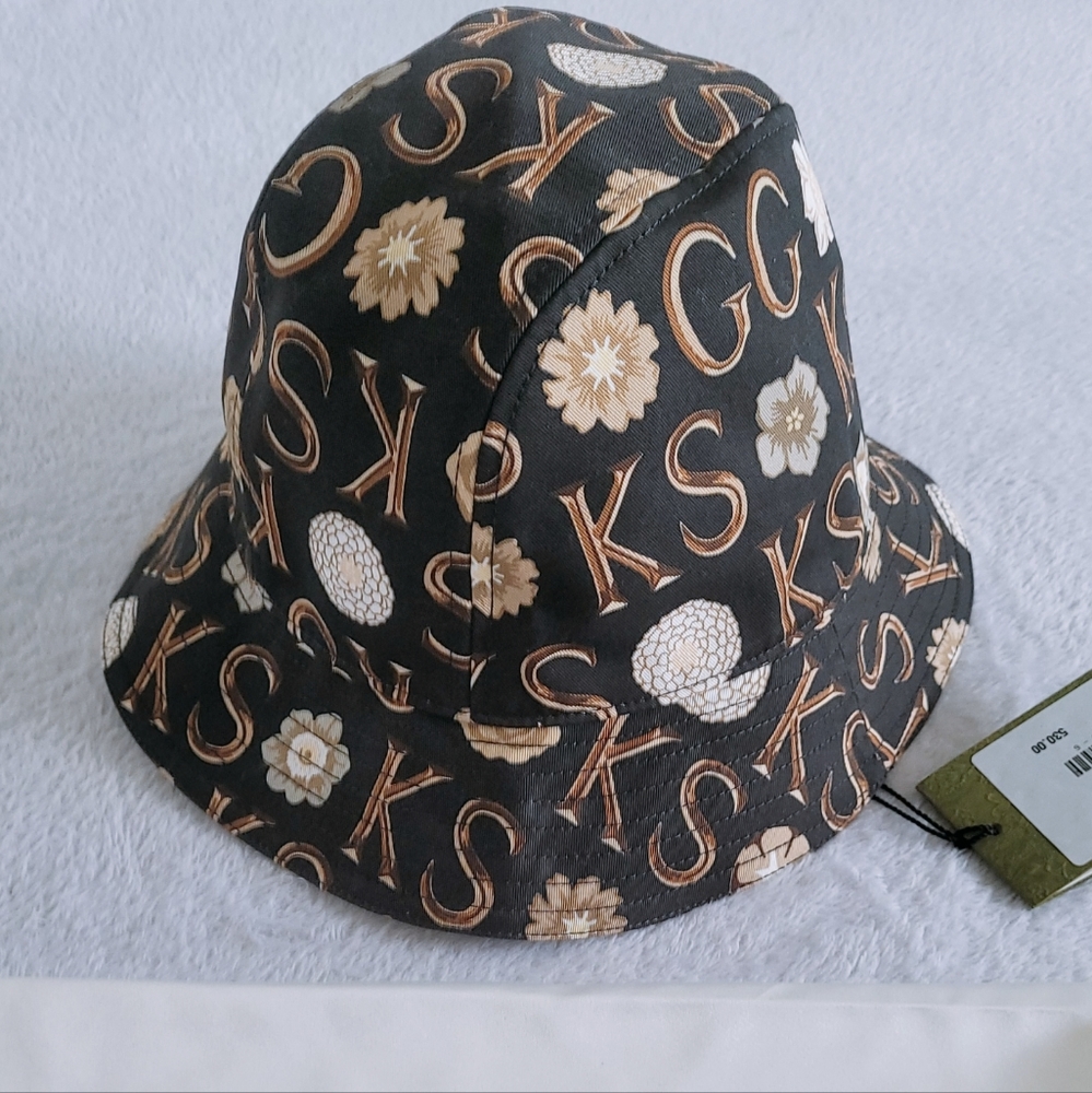 Authentic Gucci Ken Scott print monogram Canvas bucket hat in black - Picture 2 of 13